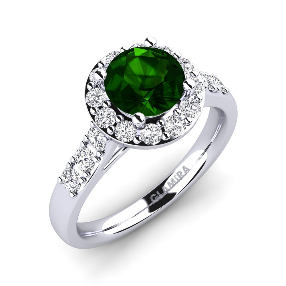 Green Tourmaline Engagement Ring Cindy 1.0 crt