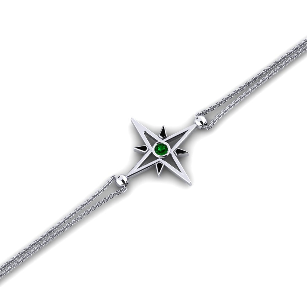 Round Green Zirconia Women's Bracelet Cinnfhail