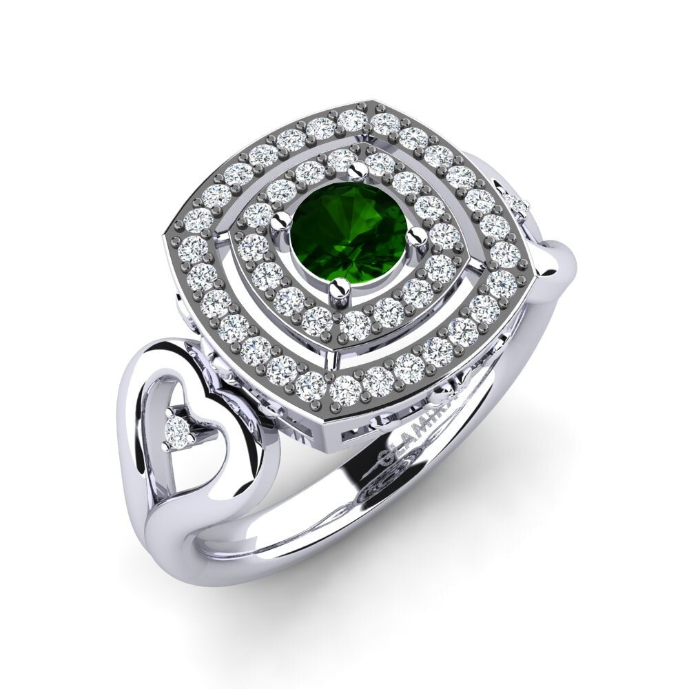 Green Tourmaline Engagement Ring Cinthia
