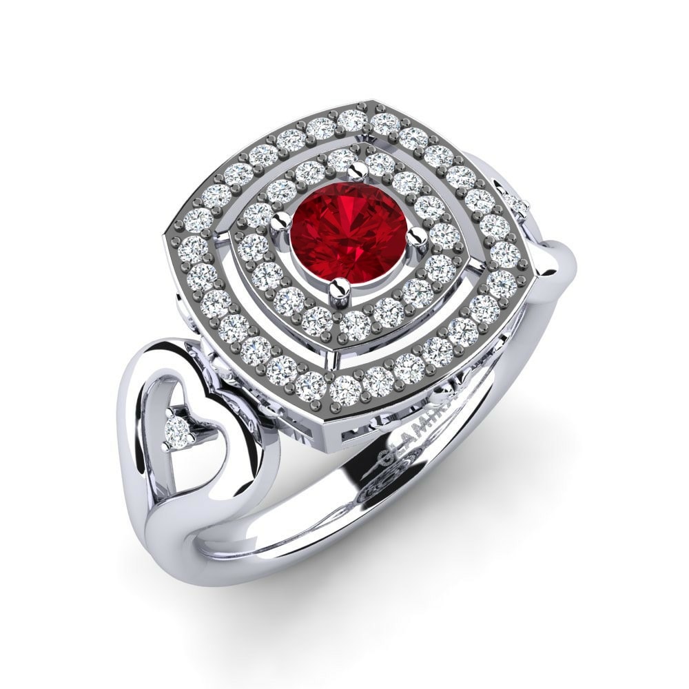 Swarovski červený Zásnubný prsteň Cinthia
