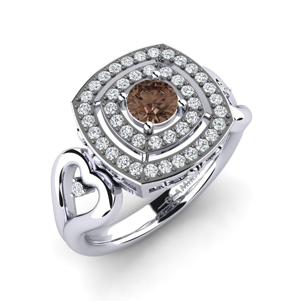 Smoky Quartz Engagement Ring Cinthia