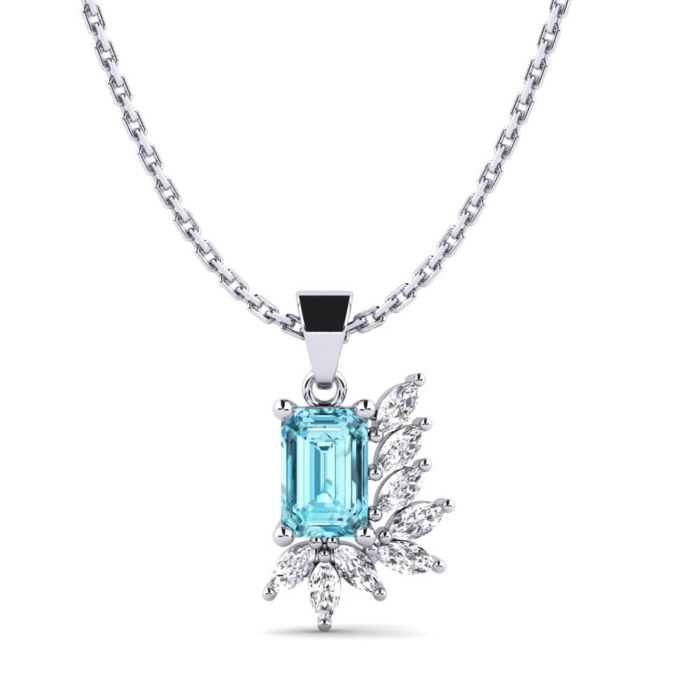 Blue Zircon Women's Pendant Citlali
