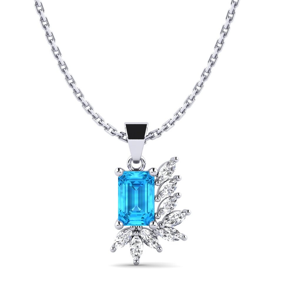 Blue Topaz Women's Pendant Citlali