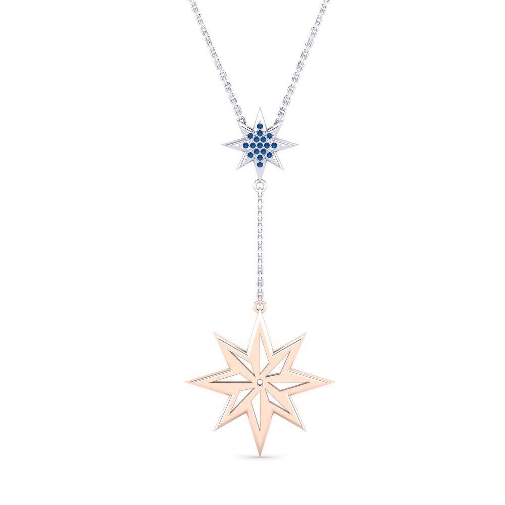 Zircônia azul escuro Pingente Feminino Civided