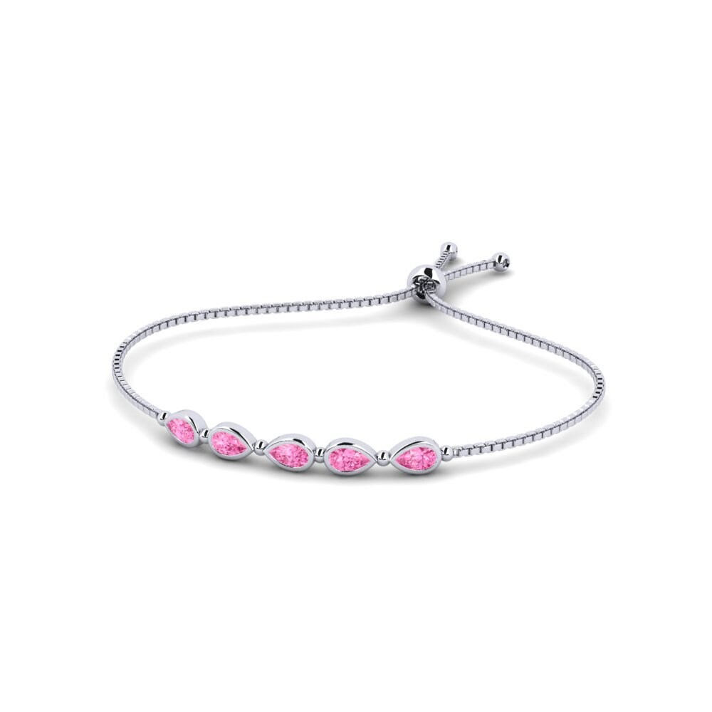 Pera Zafiro rosa Pulsera Claiel