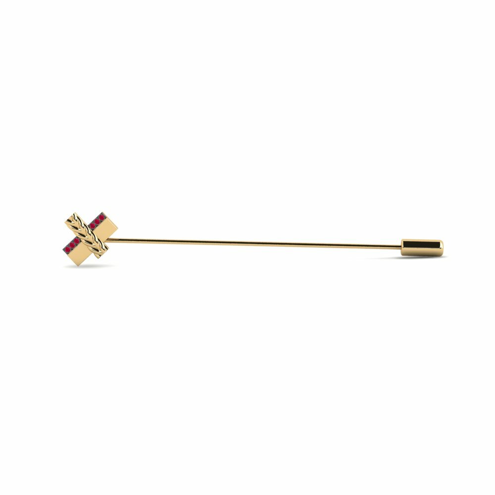 Ruby Lapel Pin Clamart