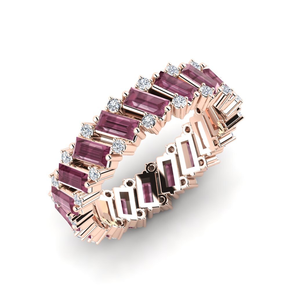 Grenat de Rhodolite Bague Clamworm
