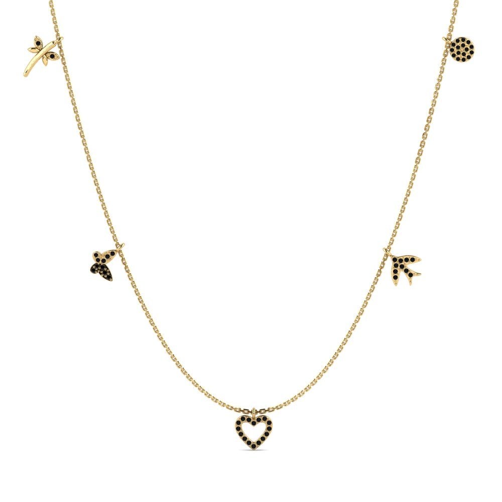 Black Sapphire Women's Necklace Claretha