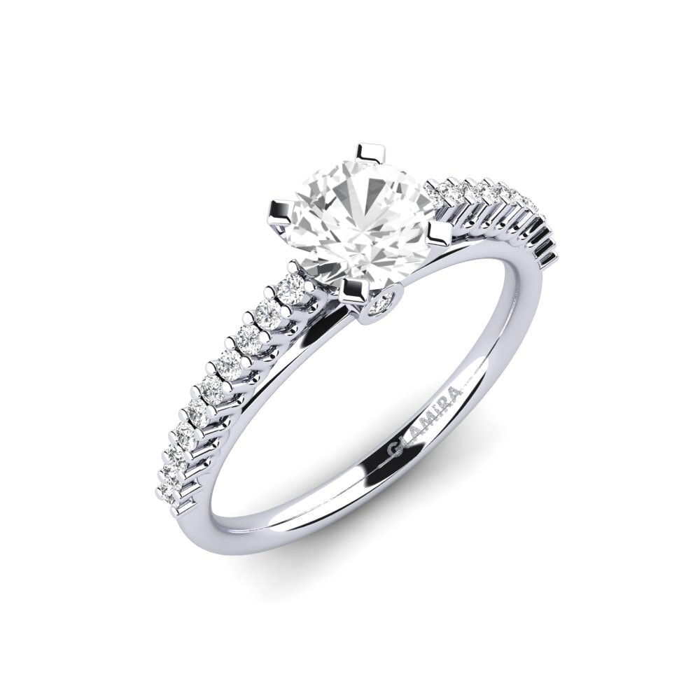 White sapphire Engagement Ring Clarette
