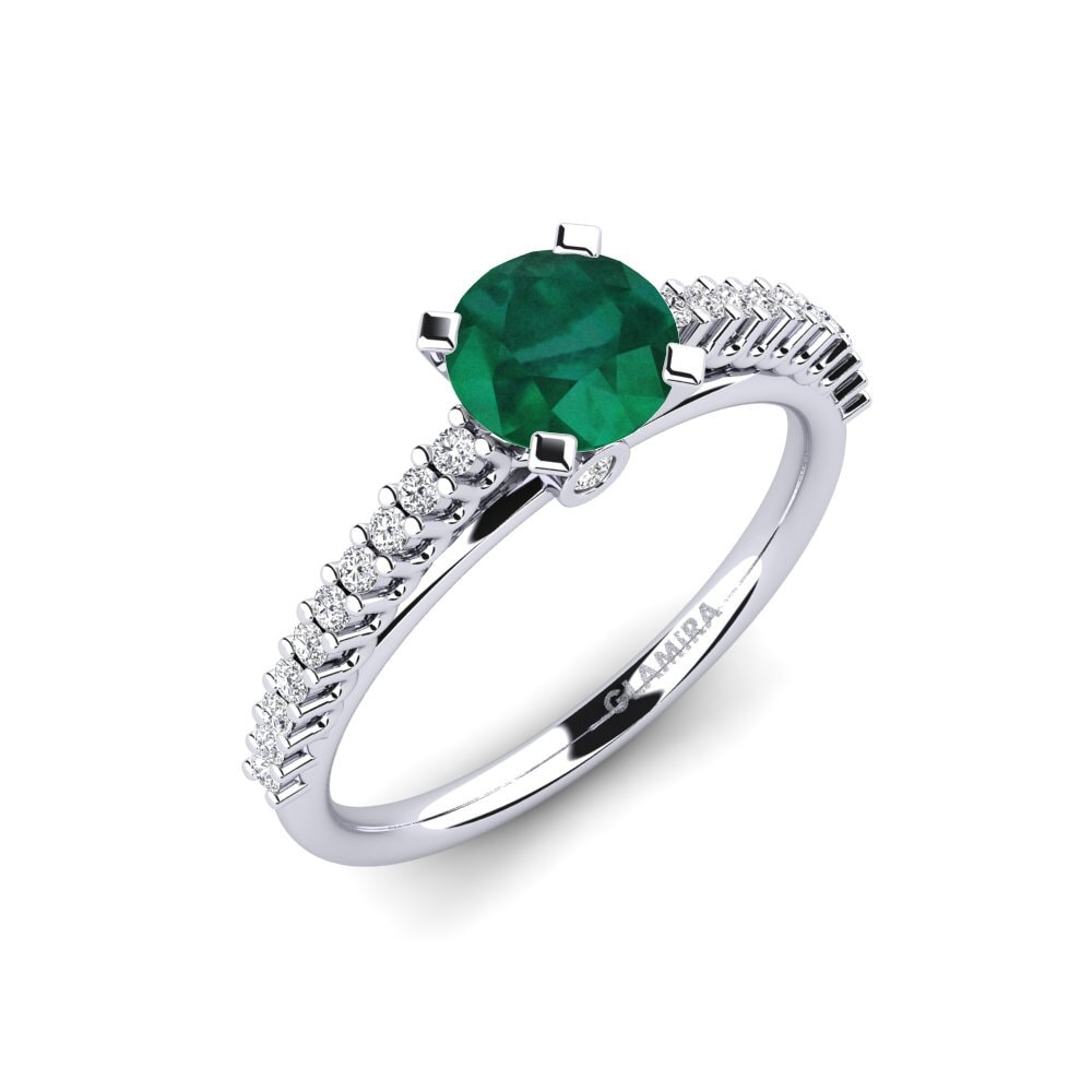 Emerald Engagement Ring Clarette