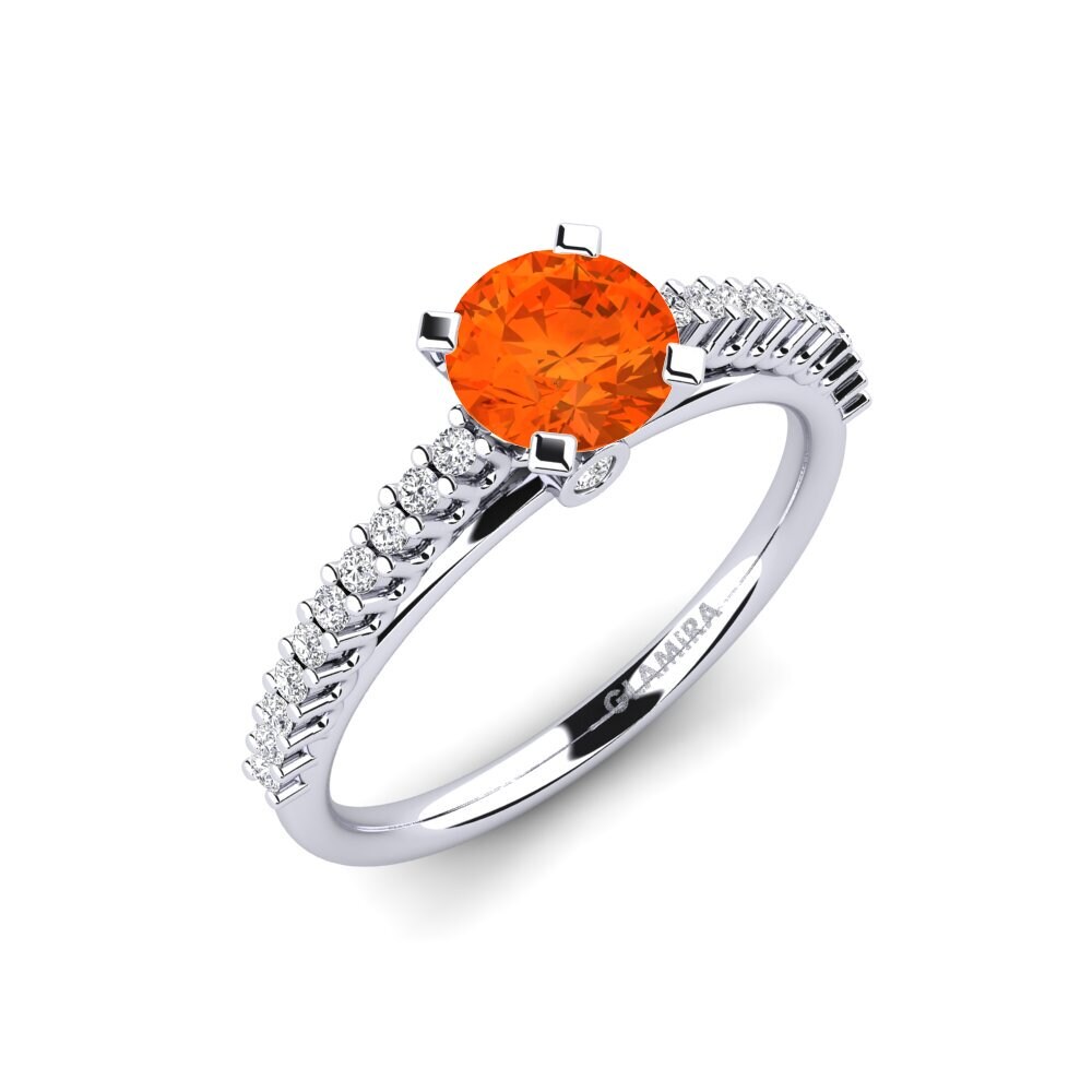 Fire Opal Engagement Ring Clarette