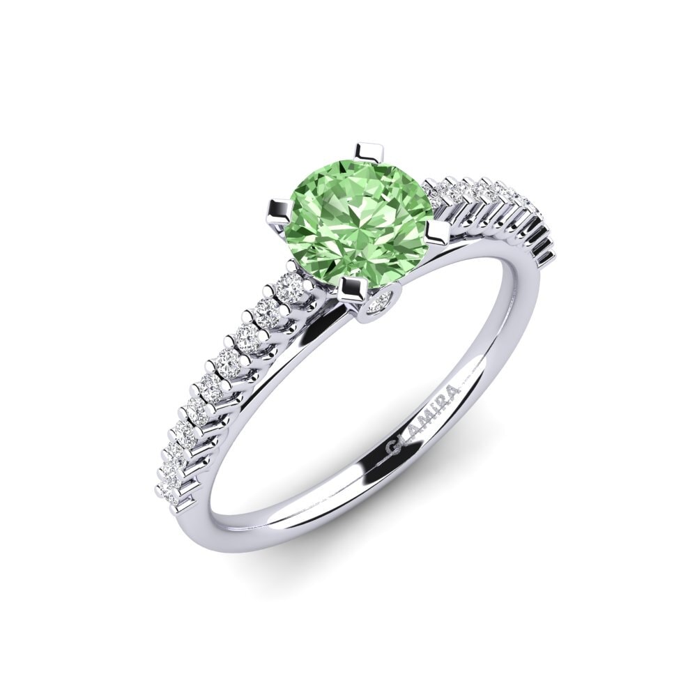 Green Diamond Engagement Ring Clarette
