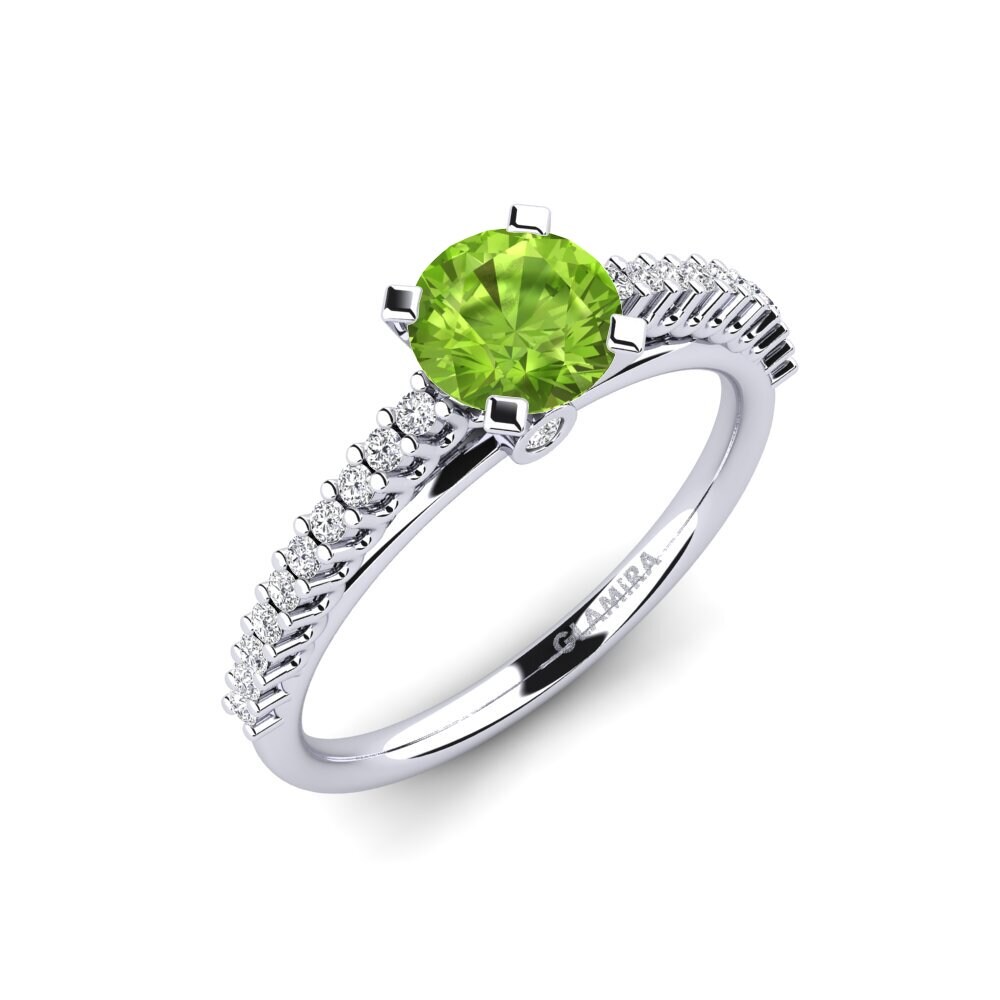 Peridot Engagement Ring Clarette