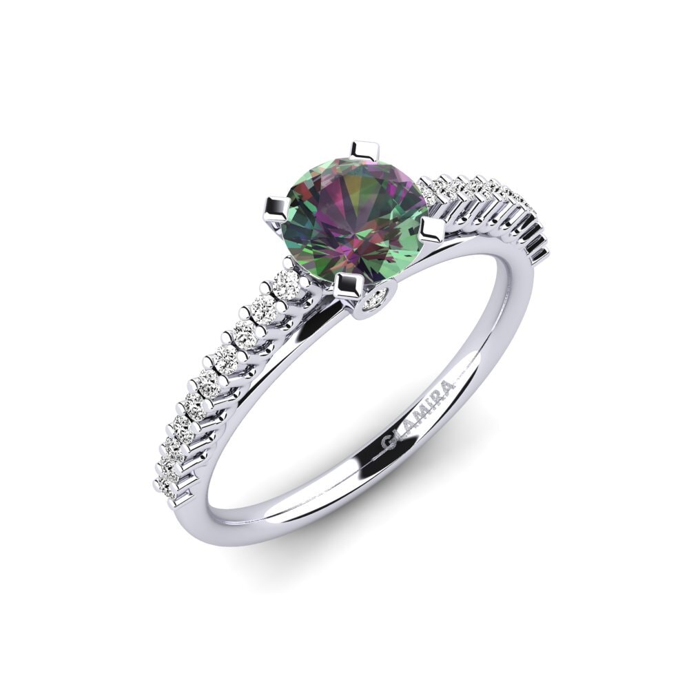 Mystic Topaz Engagement Ring Clarette