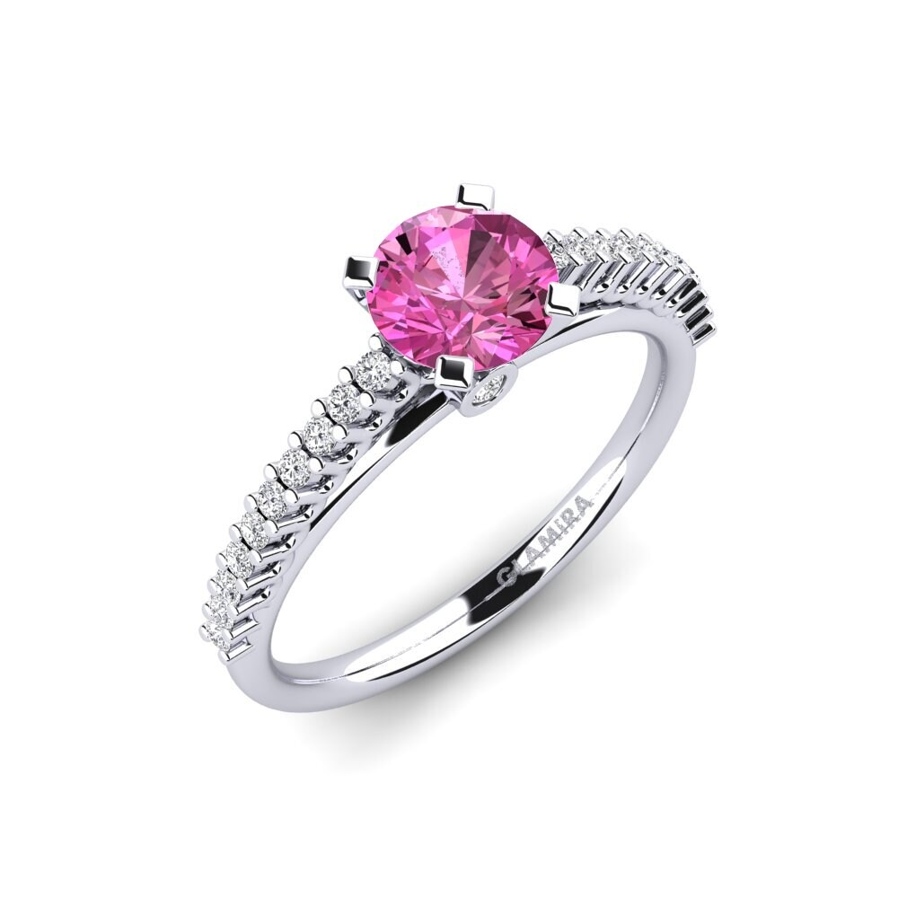 Pink Topaz Engagement Ring Clarette