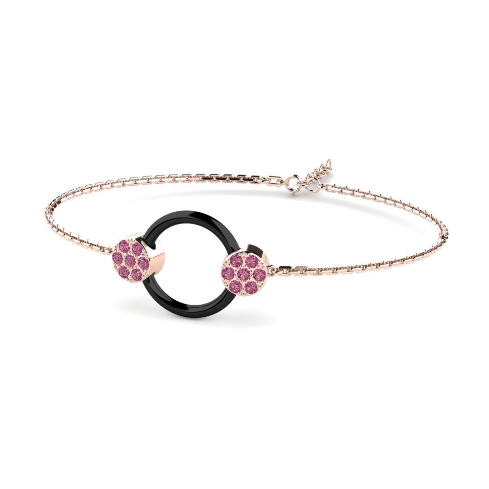 14K Rose Gold Rhodolite Garnet Bracelet Clarice