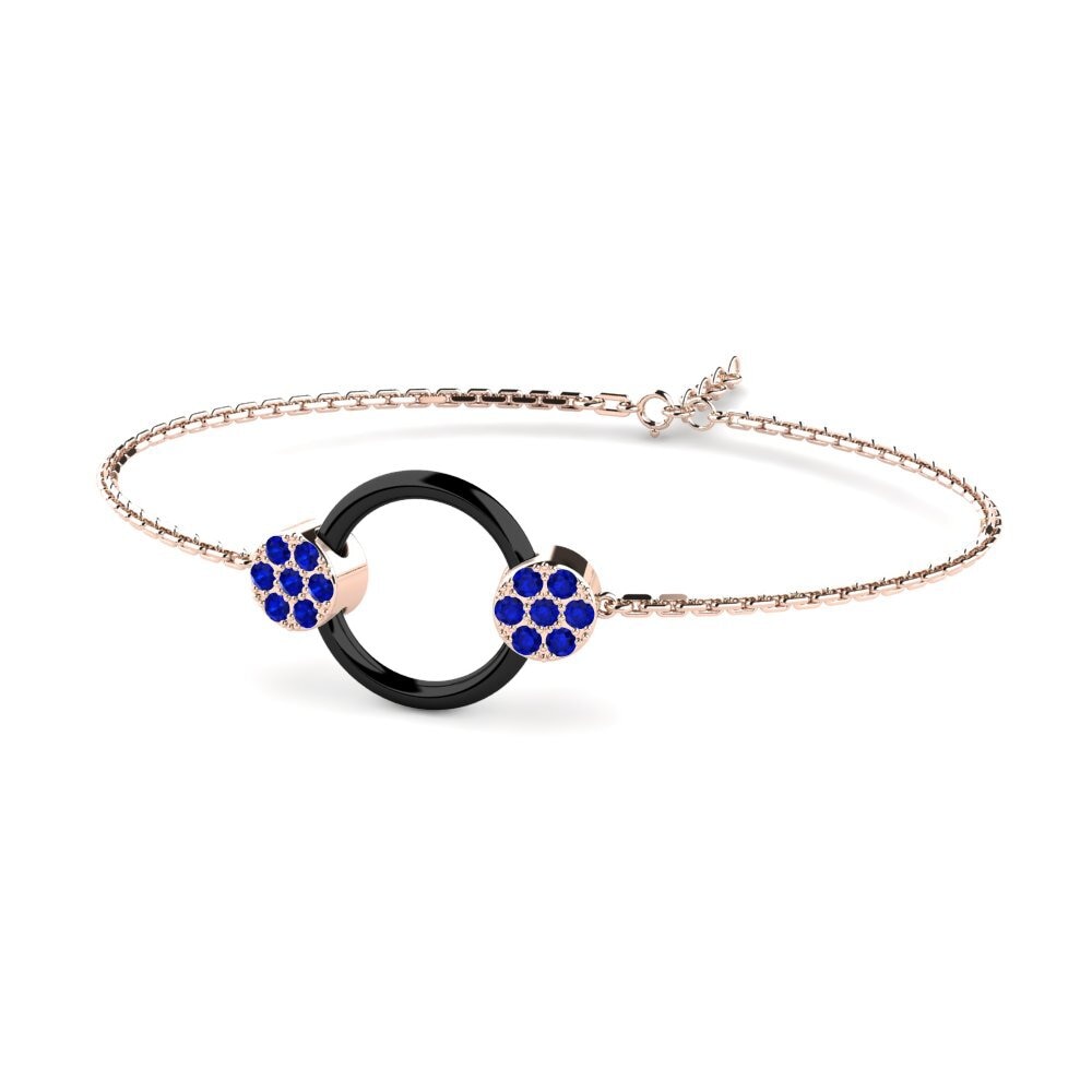 18k Oro Rosa Zafiro Pulsera de Mujer Clarice