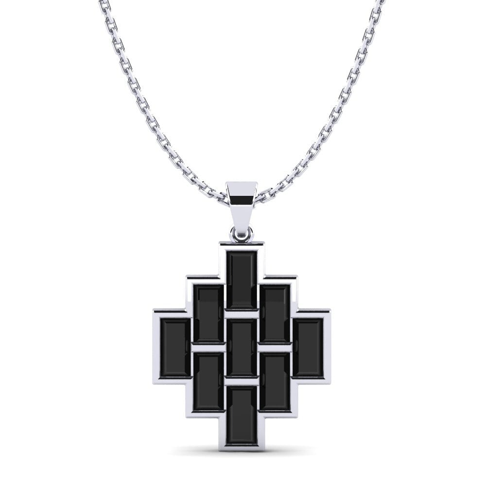 Baguette Black Sapphire Women's Pendant Claris