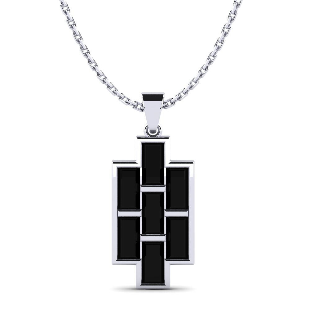 Baguette Black Sapphire Women's Pendant Clarisa