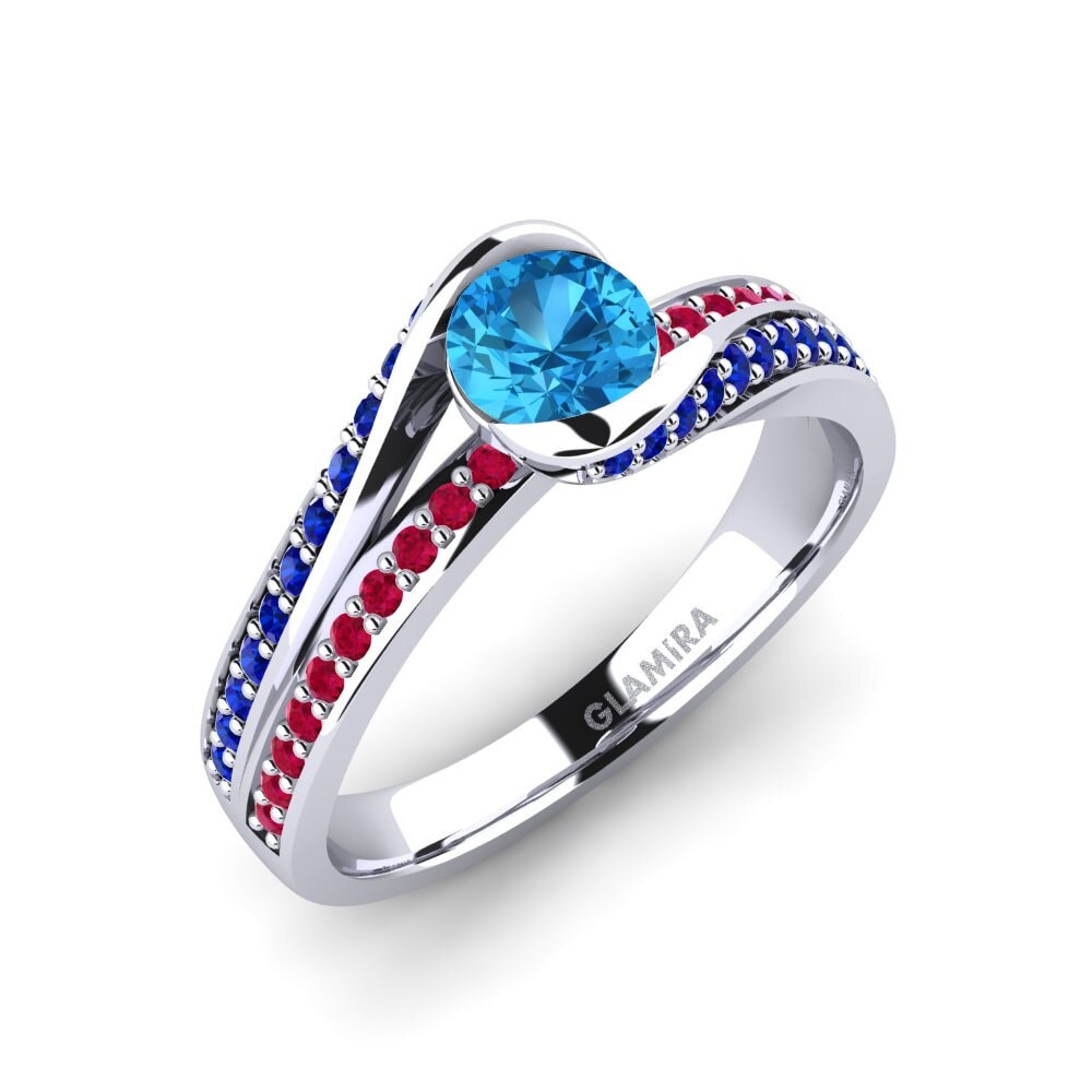 ブルートパーズ エンゲージリング Clariss