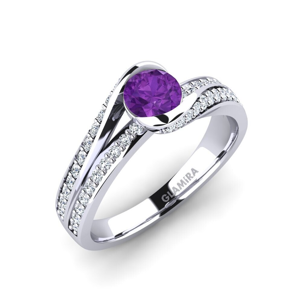 950 Platinum Amethyst Engagement Ring Clariss
