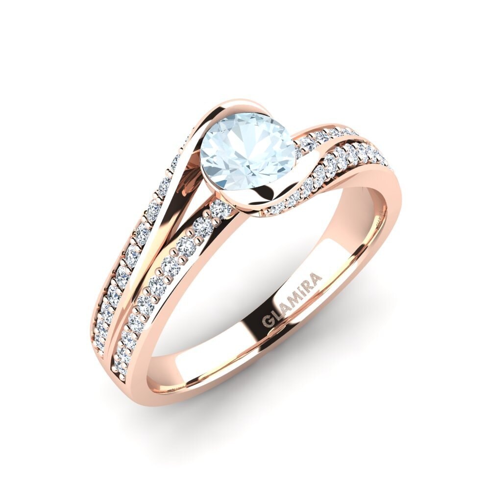 14ct Rose Gold Engagement Ring Clariss