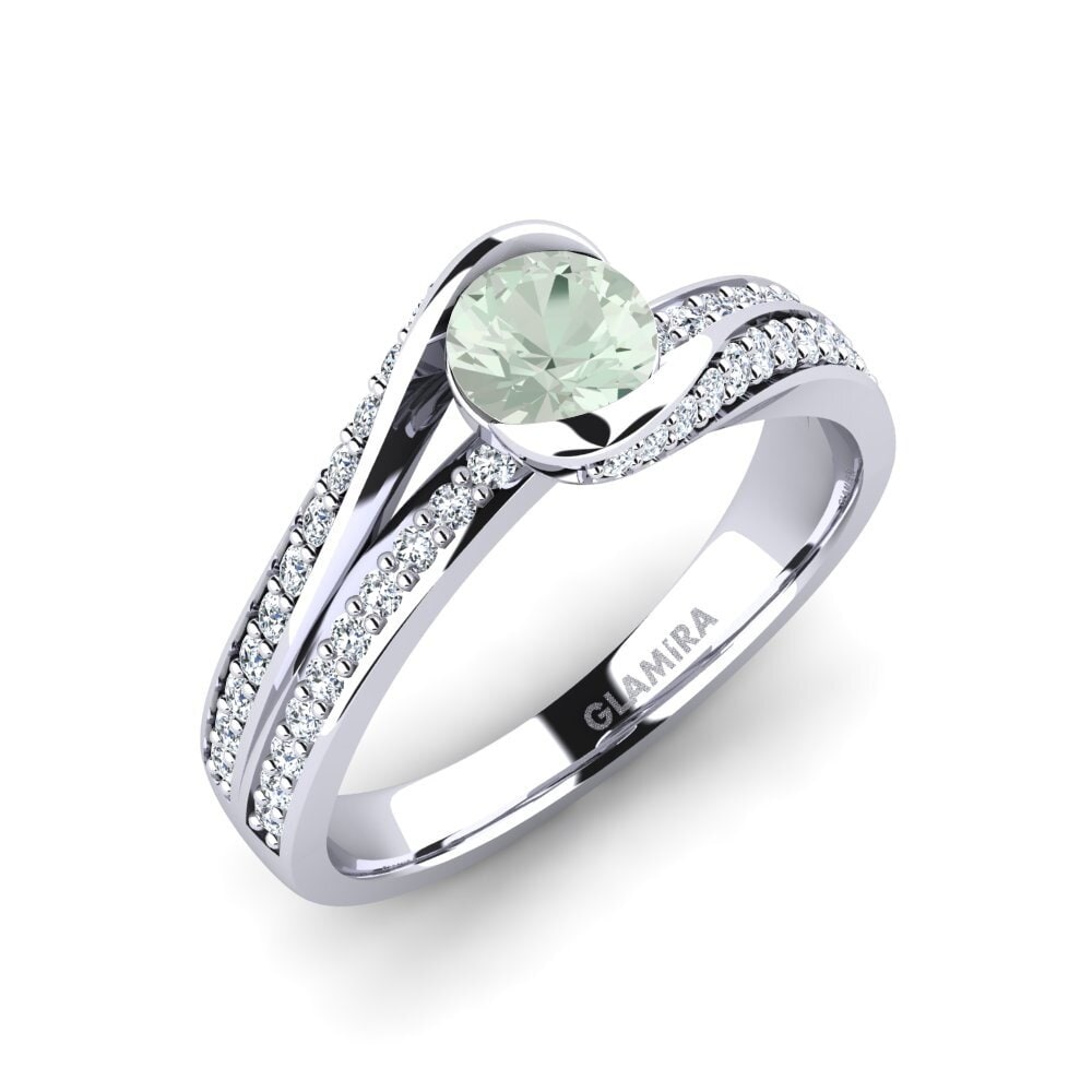 Améthyste Verte Bague de fiançailles Clariss