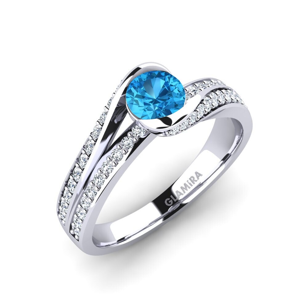 Blue Topaz Engagement Ring Clariss