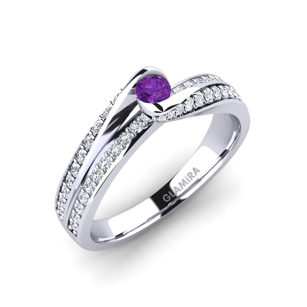 Amethyst Engagement Ring Clariss 0.1 crt