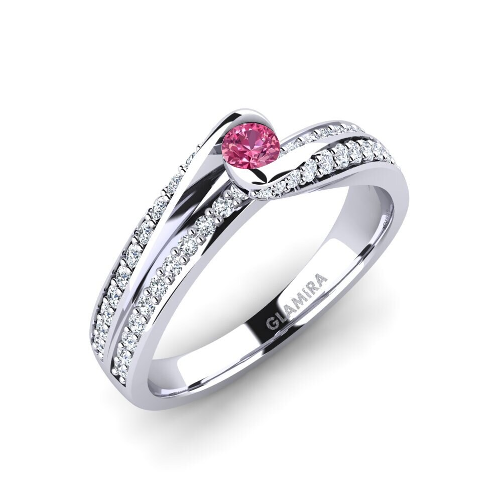 Pink Tourmaline Engagement Ring Clariss 0.1 crt