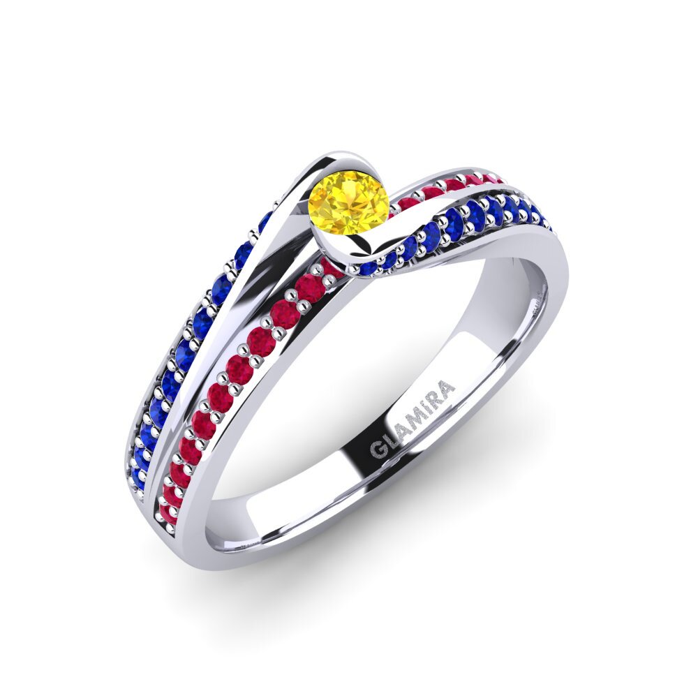 Gelber Saphir Verlobungsring Clariss 0.1 crt