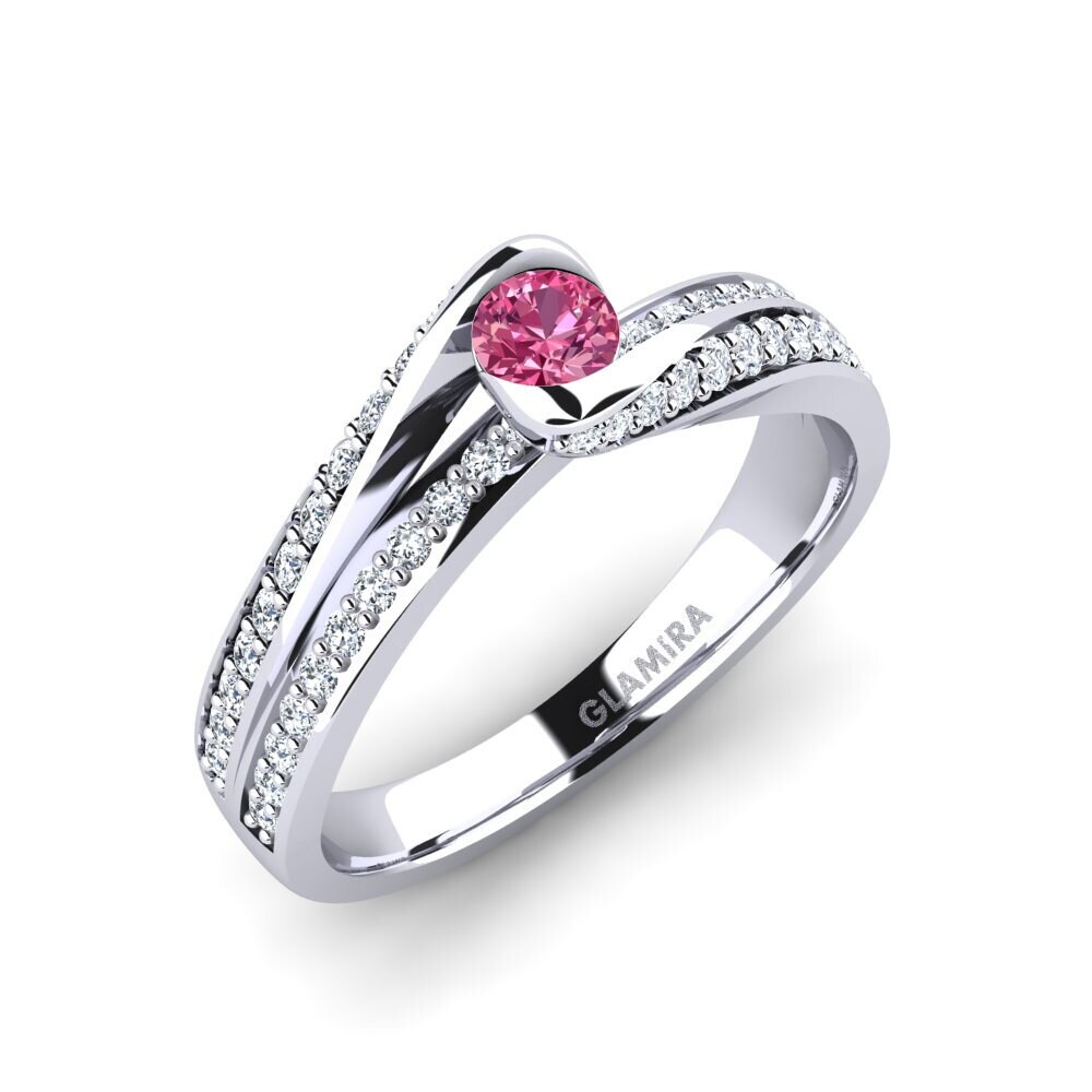 Pink Tourmaline Engagement Ring Clariss 0.16 crt