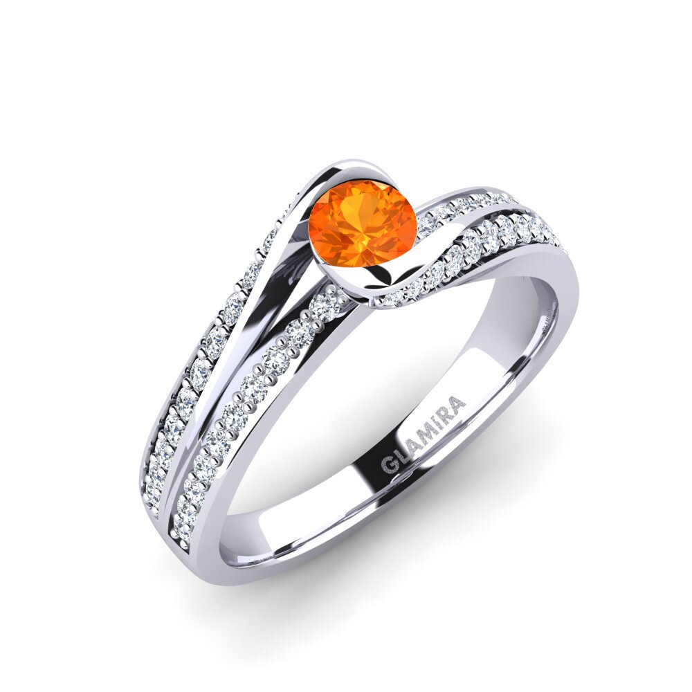 Zafiro Naranja Anillo de compromiso Clariss 0.25 crt