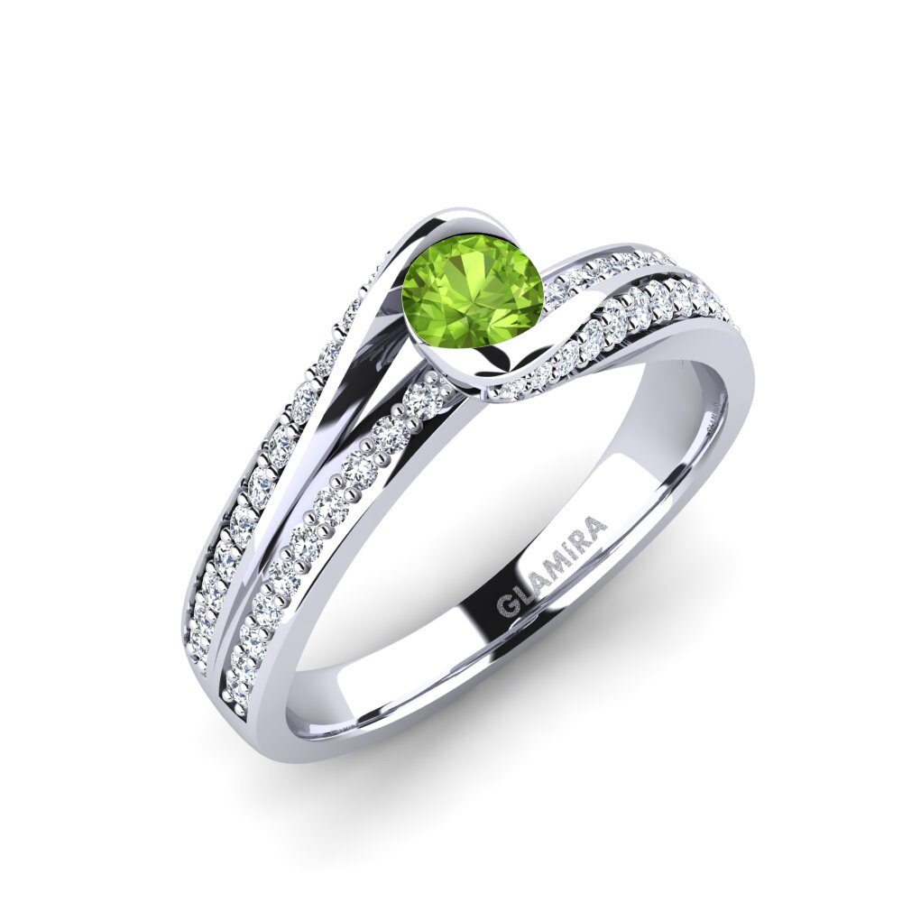Peridot Engagement Ring Clariss 0.25 crt