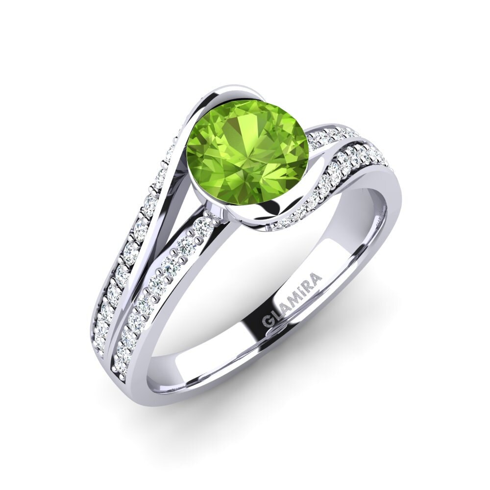 Peridot Engagement Ring Clariss 1.0 crt