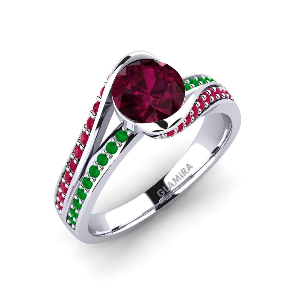 Rhodolite Garnet Engagement Ring Clariss 1.0 crt