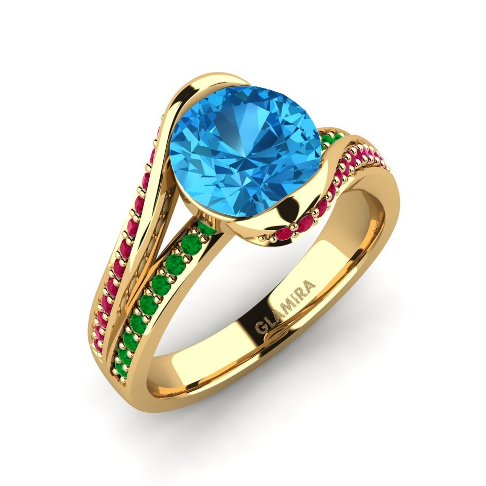 ブルートパーズ エンゲージリング Clariss 2.0crt