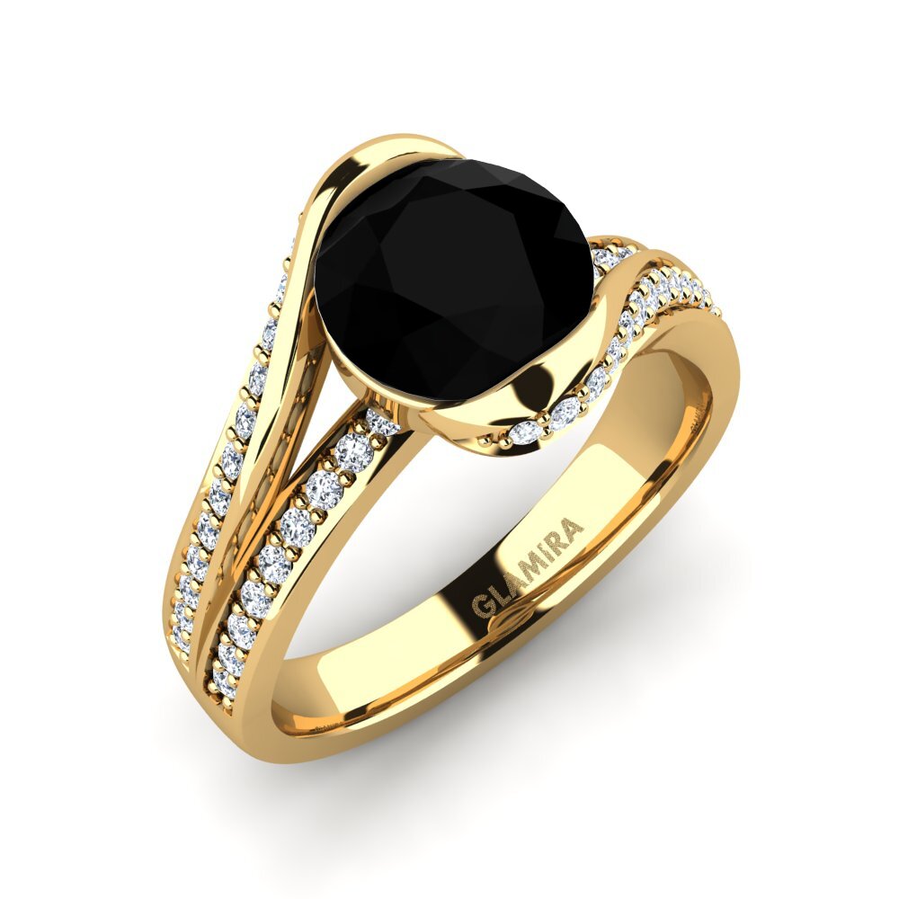 Black Onyx Engagement Ring Clariss 2.0 crt