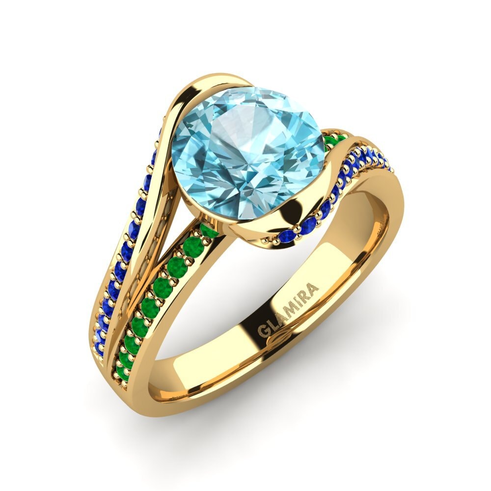 Circón Azul Anillo de compromiso Clariss 2.0crt
