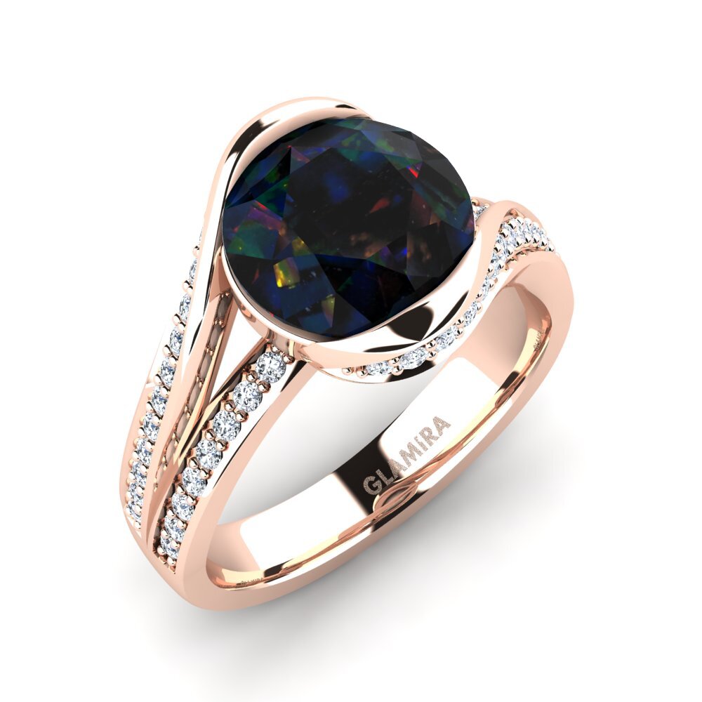 Black Opal Engagement Ring Clariss 3.0 crt