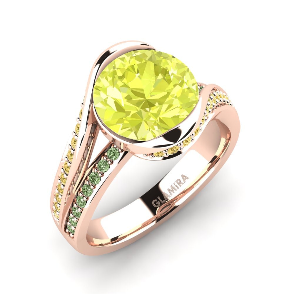 Lemon Quartz Engagement Ring Clariss 3.0crt