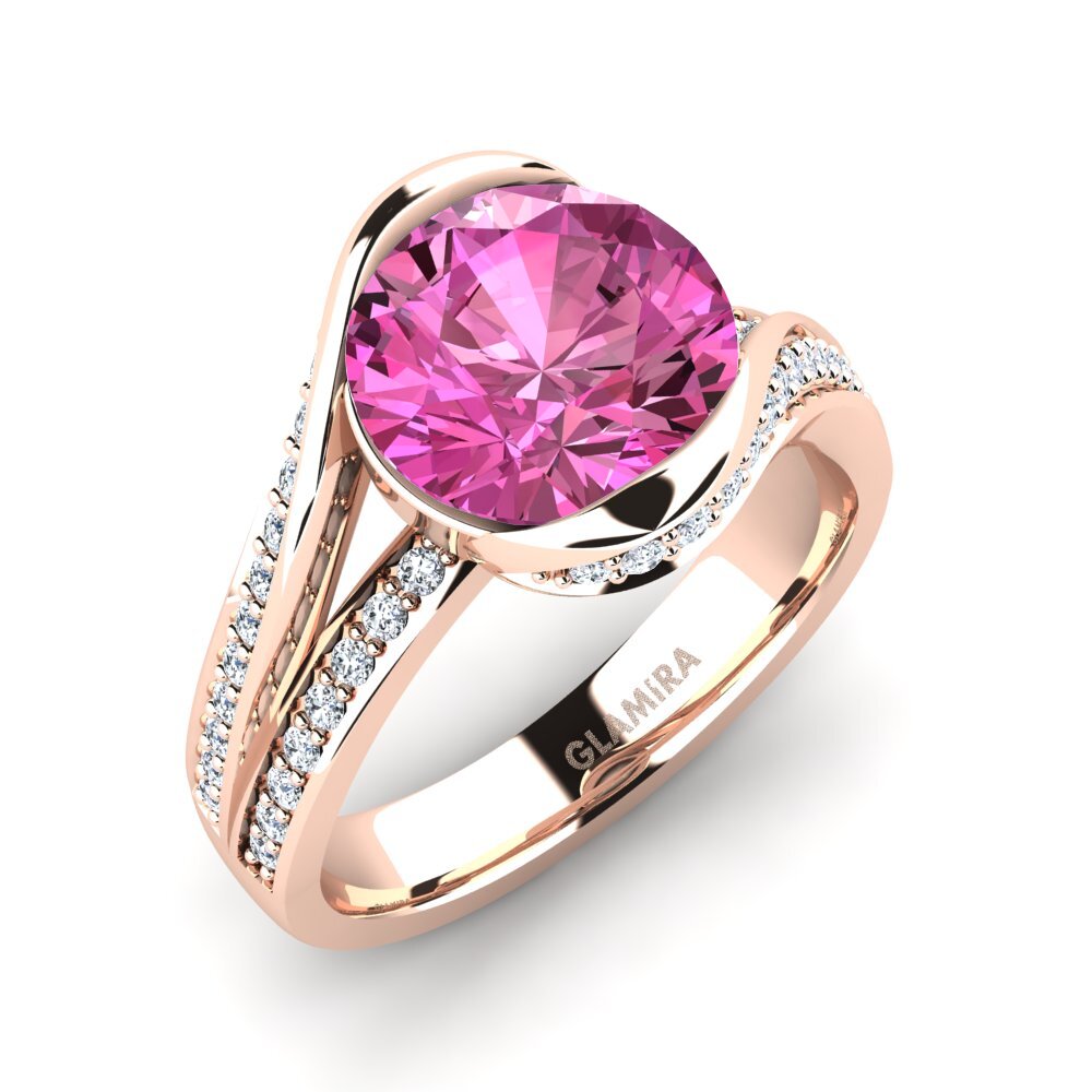Pink Topaz Engagement Ring Clariss 3.0 crt