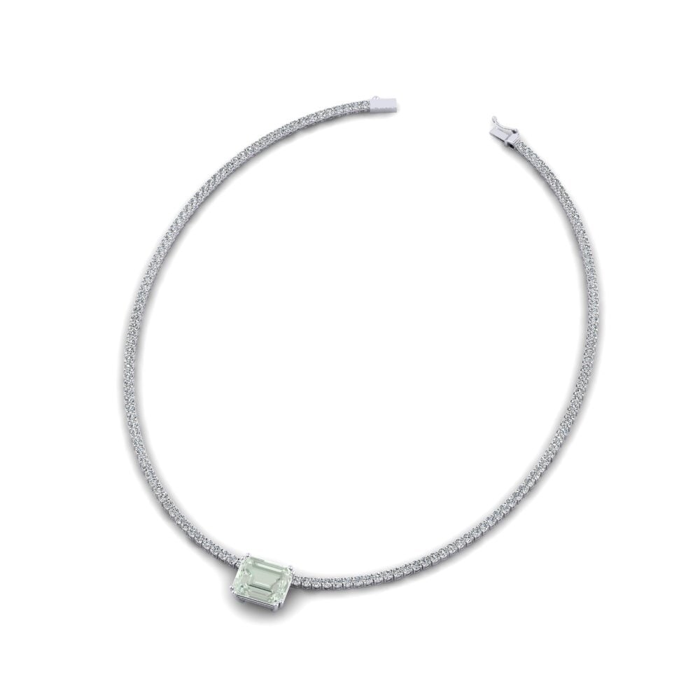 Collar Green Amethyst Necklaces