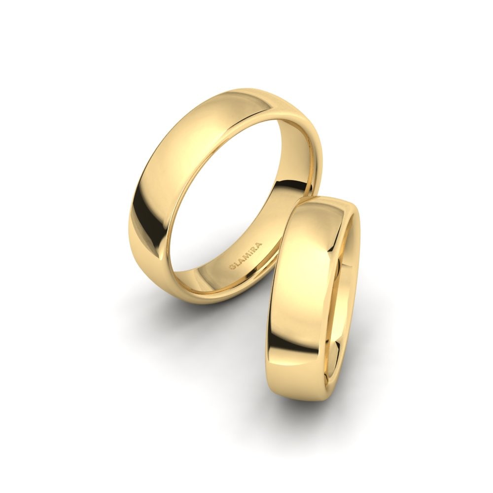 Classic 14k Yellow Gold Wedding Ring Classic Spring 6 mm