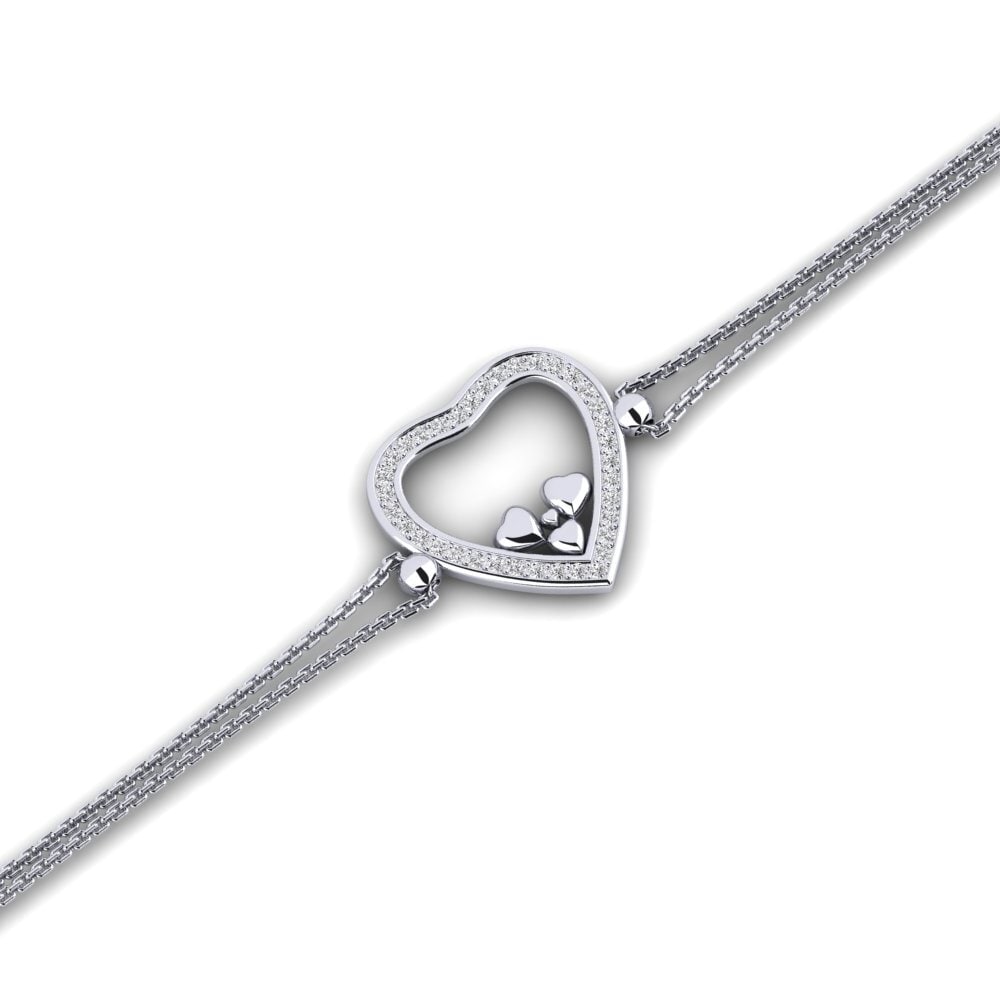 Cleck Hochwertige Damen armband Cleck mit 0.288 Karat Diamant Rund Weißgold ...
