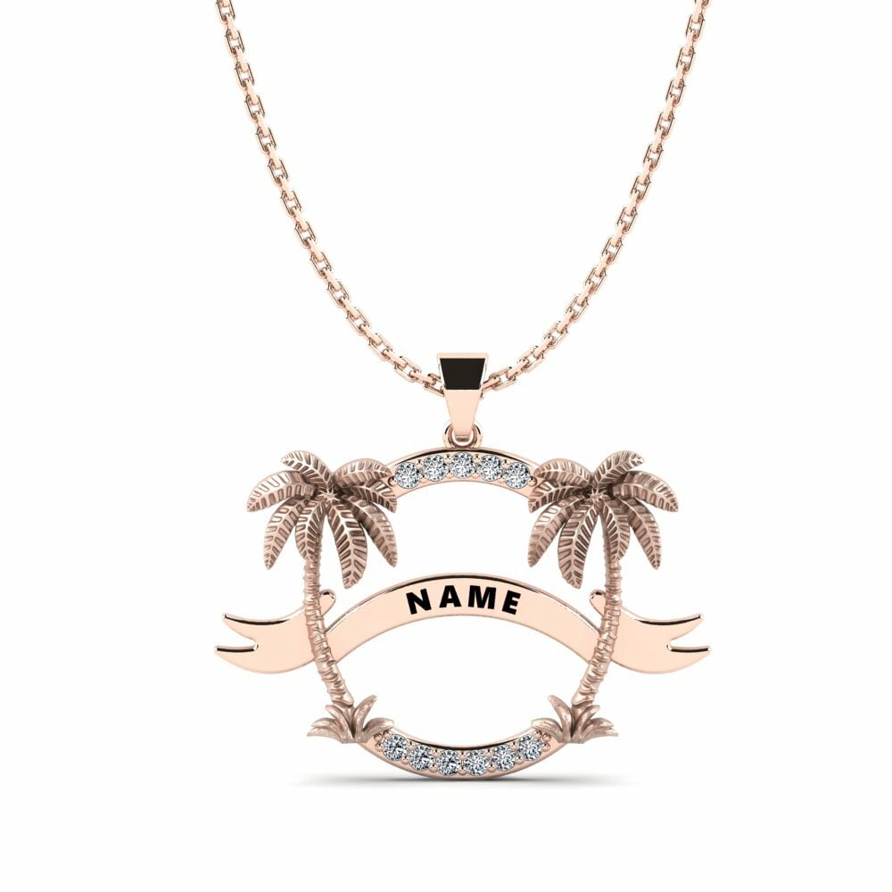 Vàng Hồng 18K Đá Zirconia Mặt dây chuyền nữ Clerigos