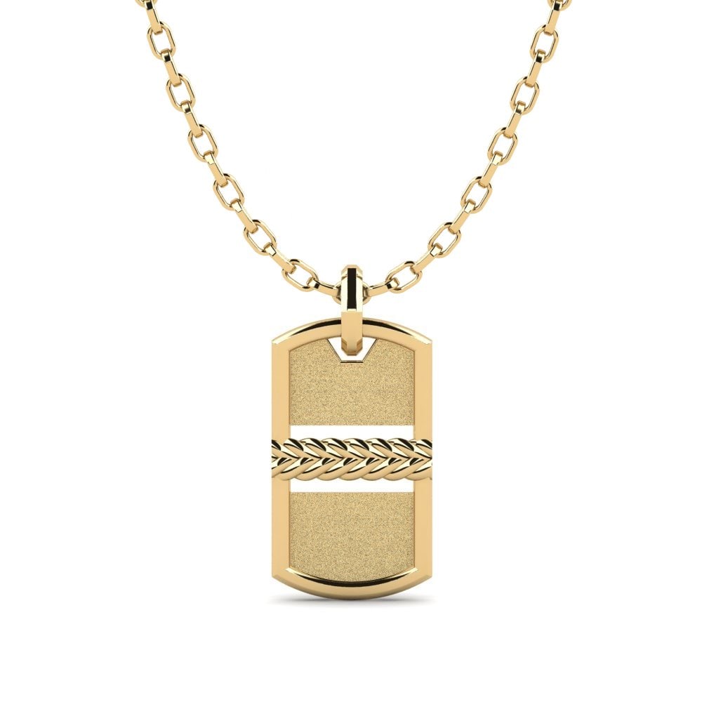 14k Oro Amarillo Colgante para hombre Cluny