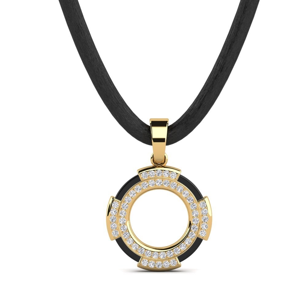 9ct Yellow Gold Lab Grown Diamond Men's Pendant Clute