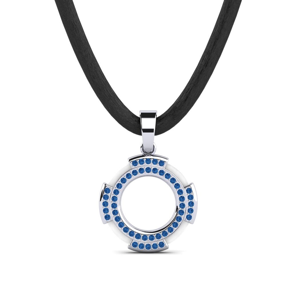 Dark Blue Zirconia Men's Pendant Clute