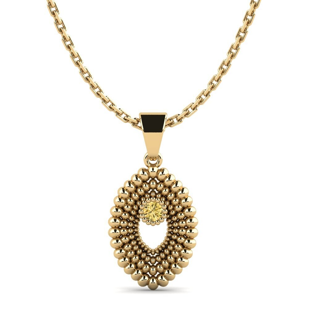 Gele Diamant Dames Hanger Coatorder